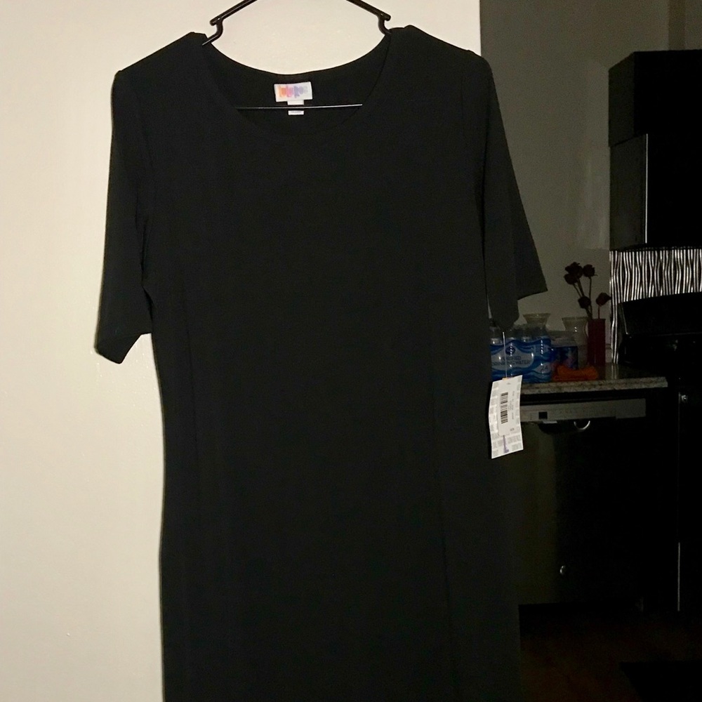 Black Lularoe Julia Pencil Dress L NWT